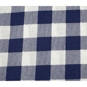Blue & White Buffalo Check Fabric Quarter Cotton 18"x21" Sewing/Crafts